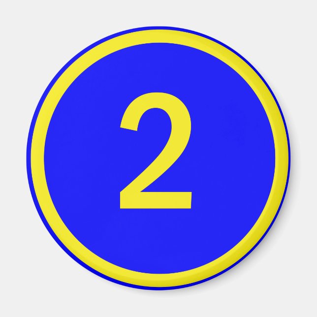 Imán número 2 en círculo (Frente)