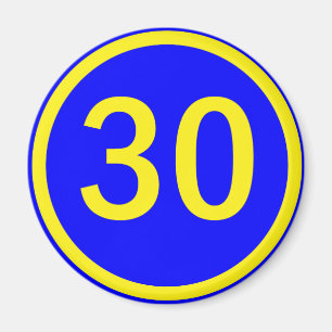 Imán número 30 en círculo