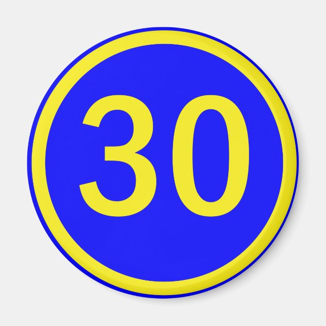 Imán número 30 en círculo (Frente)