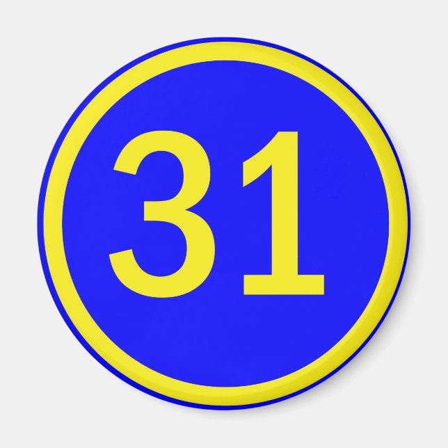 Imán número 31 en círculo (Frente)