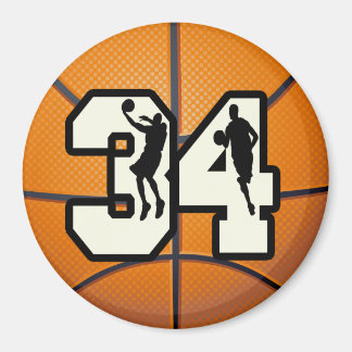 Imán Número 34 de baloncesto
