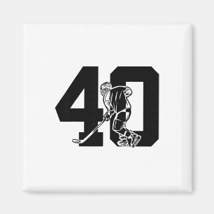Imán Número 40 años hockey sobre hielo 40 cumpleaños 