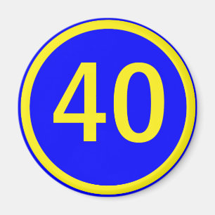 Imán número 40 en círculo