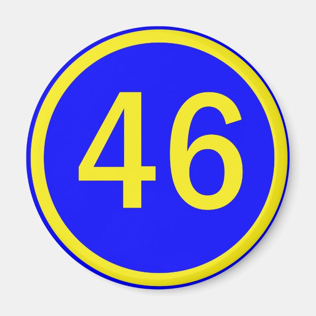 Imán número 46, en círculo (Frente)