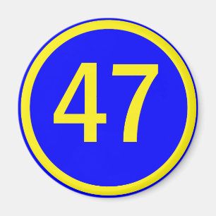 Imán número, 47, en círculo