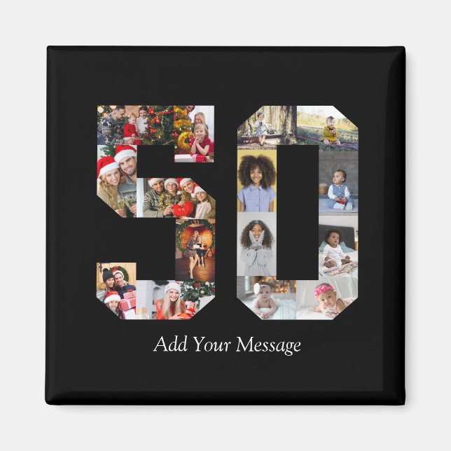 Imán Número 50 Collage de fotos (Frente)