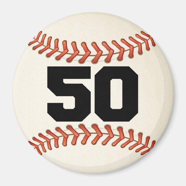 Imán Número 50 de béisbol (Frente)