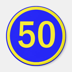 Imán número, 50, en círculo