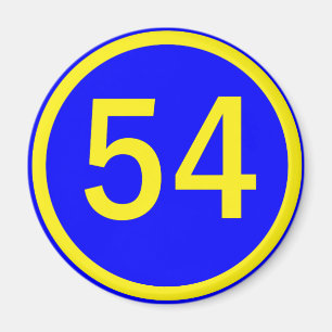 Imán número, 54, en círculo