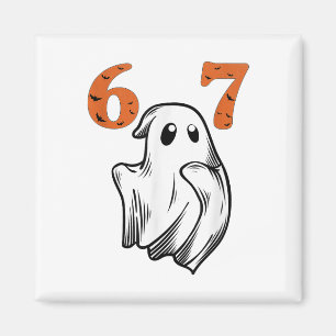 Imán Número 67 Coincidencia Seis Siete 6 7 Meme Hallowe