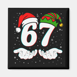 Imán Número 67 coincidente seis siete 6 7 Meme 6-7 Navi