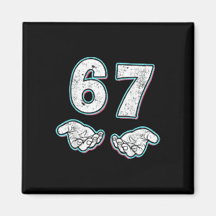 Imán Número 67 Seis Siete Coincidentes 6 7 Meme 6-7 Hal