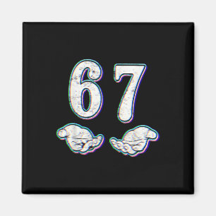 Imán Número 67 Seis Siete Coincidentes 6 7 Meme 6-7 Hal