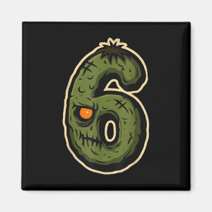 Imán Número 6 Monstruo 67 Meme Pareja Pareja Halloween