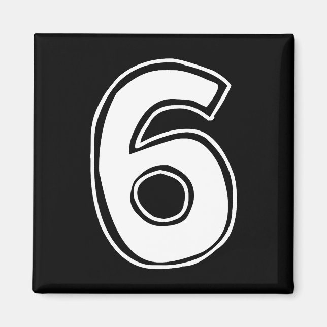 Imán Número 6 Seis Siete 6 7 Meme 67 Divertido Cumpleañ (Frente)
