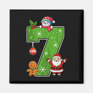 Imán Número 7 Divertido 67 Meme Pareja Pijamas Navidad 