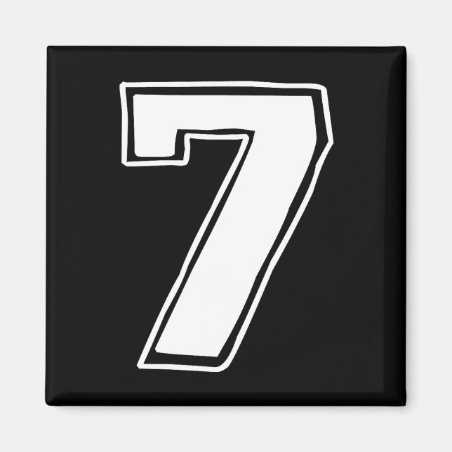 Imán Número 7 Seis Siete 6 7 Meme 67 Divertido Cumpleañ (Frente)