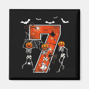 Imán Número 7 Seis Siete Meme 6 7 Halloween Esqueleto B