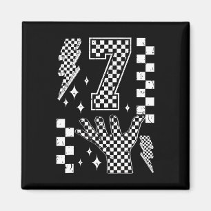 Imán Número 7 Traje a cuadros Meme coincidente 67 Niños