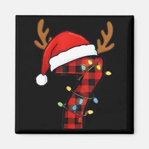 Imán Número 7 Traje de Navidad Meme 67 Coincidente Homb