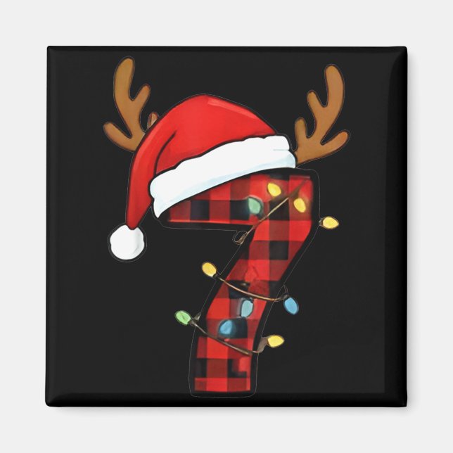 Imán Número 7 Traje de Navidad Meme 67 Coincidente Homb (Frente)