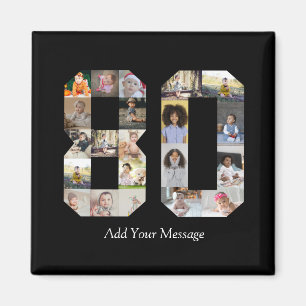 Imán Número 80 Collage de fotos