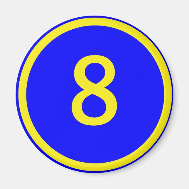 Imán número 8 en círculo (Frente)
