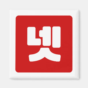 Imán Número Coreano 4 Cuatro 넷 )Neta Cómputo Hangul