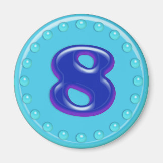 Imán Número de Aqua 8