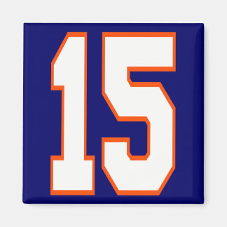 IMÁN NÚMERO DE BLANCO Y NARANJA 15