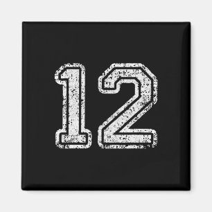 Imán Número de Jersey 12 Doce Número de Fútbol Regalo d