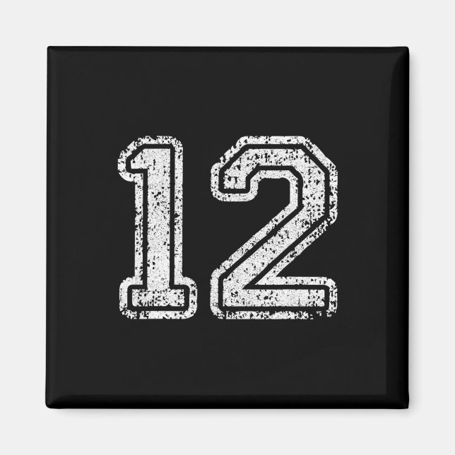 Imán Número de Jersey 12 Doce Número de Fútbol Regalo d (Frente)