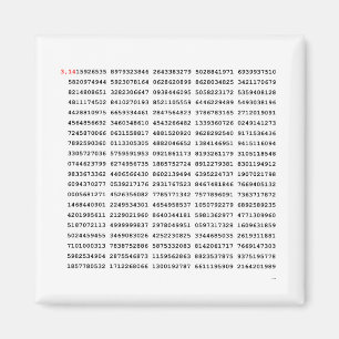 Imán Número De Pi De 1000 Primeros Dígitos Símbolo ma