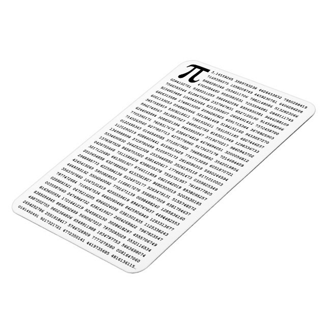 Imán Número De Pi De 1000 Primeros Dígitos | Símbolo ma (Lado Izquierdo)