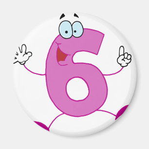 Imán Número feliz 6