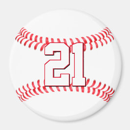 Imán Número/Letras personalizados de jugador de béisbol