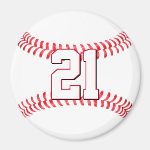 Imán Número/Letras personalizados de jugador de béisbol