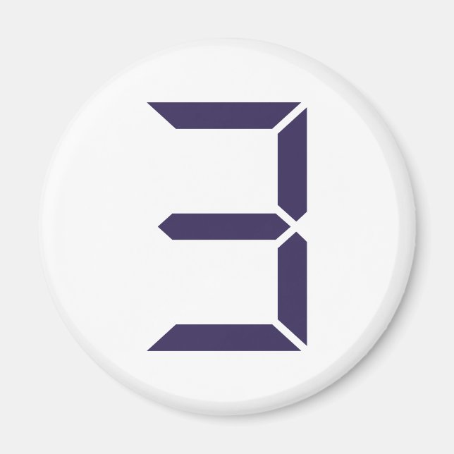 Imán Número - Tres - 3 (Frente)