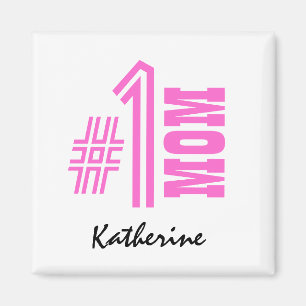 Imán Número Uno Mamá Mejor Mamá Nombre Personalizado