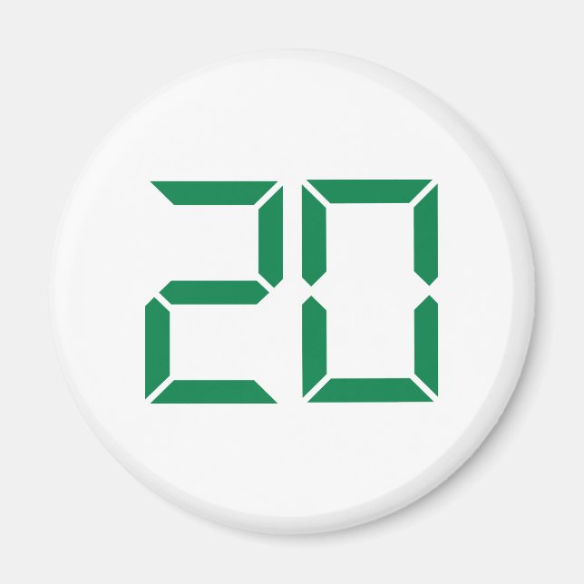 Imán Número - Veinte - 20 (Frente)