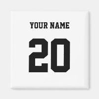 Número y nombre del Personalizado blanco y negro