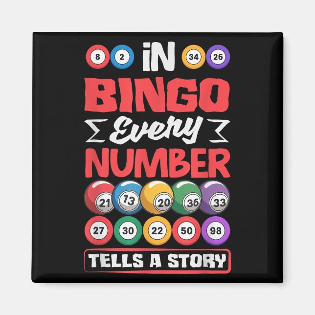 Imán Números de bingo cuentan historia - Gambl de loter (Frente)