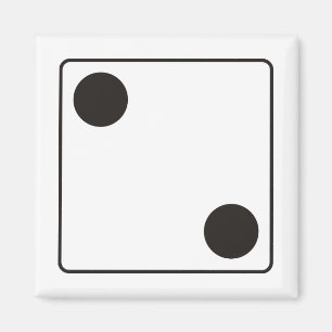Imán números de puntos de DADO 2 + tu fondo.