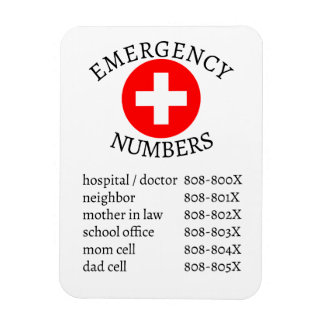Imán Números de teléfono de emergencia