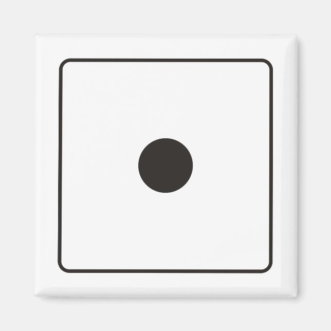 Imán Números DICE de pips 1 + su backgr. (Frente)