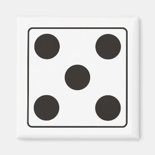 Imán Números DICE de pips 5 + tu backgr.