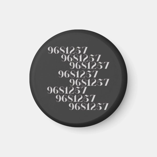 Imán Números Grabovoi 9681257 (Frente)