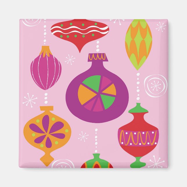 Imán Numerosa decoración de Navidades ilustrada en dife (Frente)