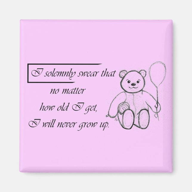 Imán Nunca crecer (Frente)