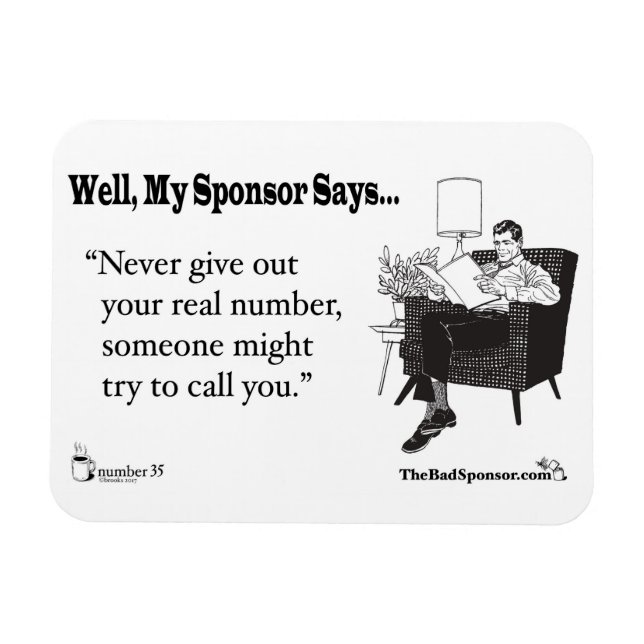 Imán Nunca des tu número real... (Horizontal)